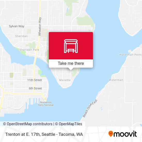 Trenton at E. 17th map
