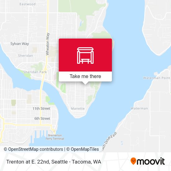 Trenton at E. 22nd map