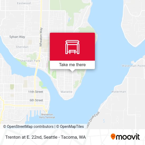 Trenton at E. 22nd map