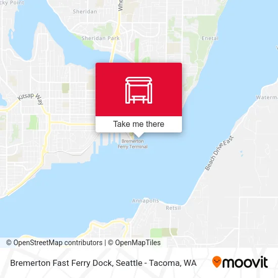 Bremerton Fast Ferry Dock map