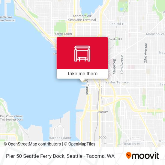Pier 50 Seattle Ferry Dock map