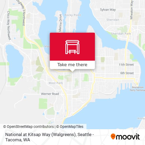 Mapa de National at Kitsap Way (Walgreens)