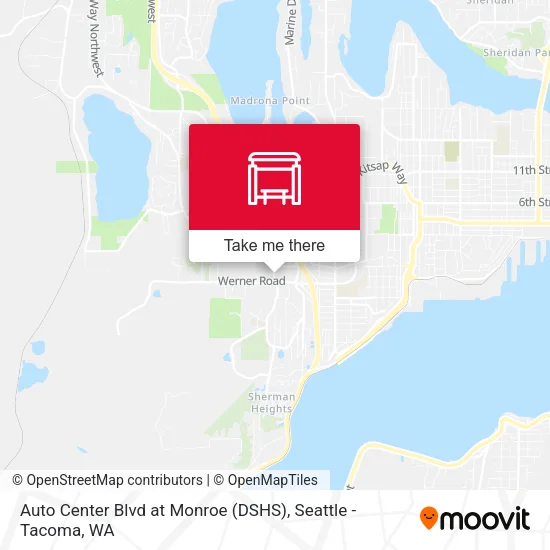 Auto Center Blvd at Monroe (DSHS) map