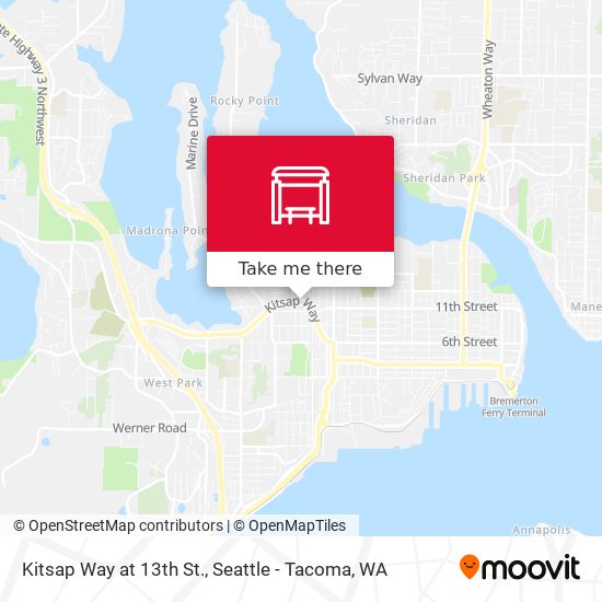 Mapa de Kitsap Way at 13th St.