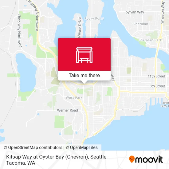 Kitsap Way at Oyster Bay (Chevron) map