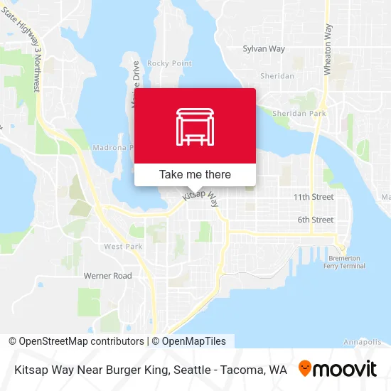 Mapa de Kitsap Way Near Burger King