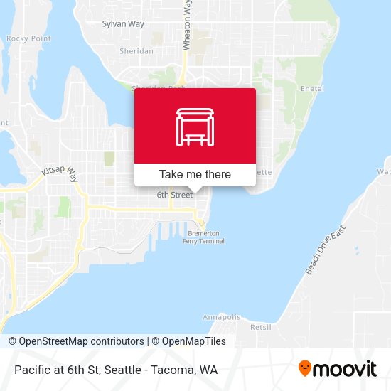 Mapa de Pacific at 6th St