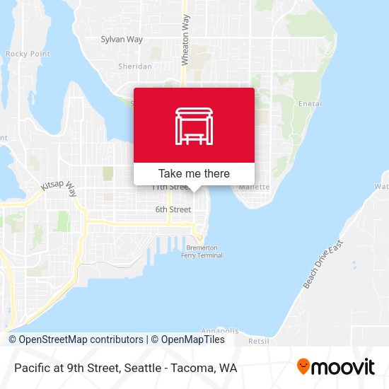 Pacific at 9th Street map