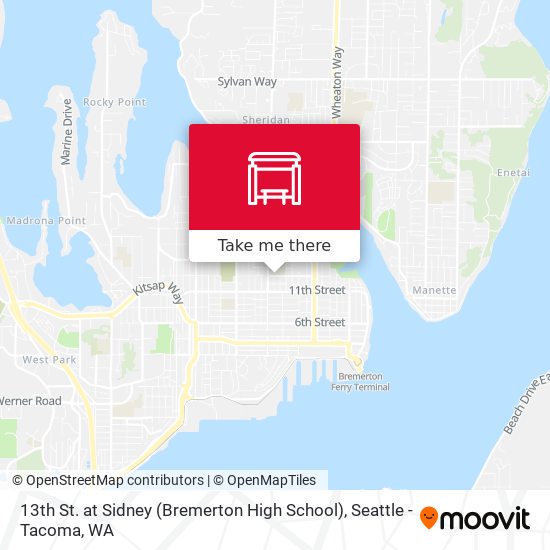 13th St. at Sidney (Bremerton High School) map