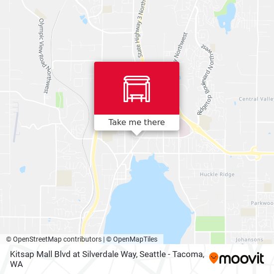 Mapa de Kitsap Mall Blvd at Silverdale Way