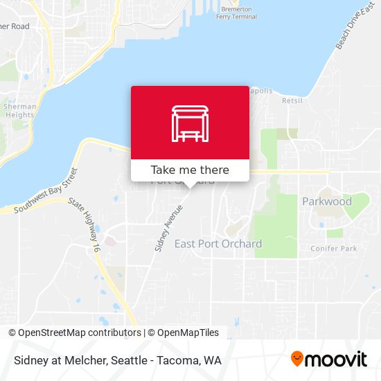 Sidney at Melcher map
