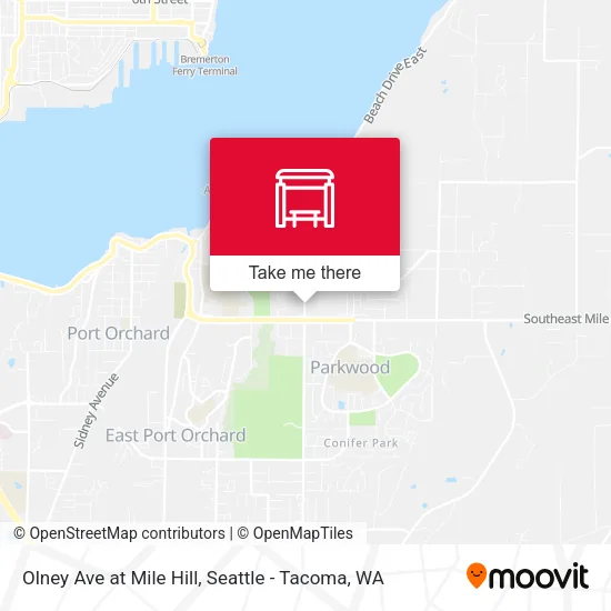 Olney Ave at Mile Hill map