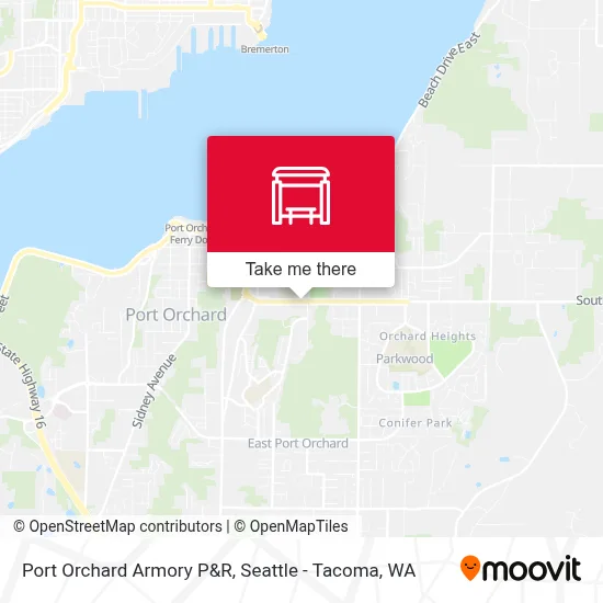 Port Orchard Armory P&R map