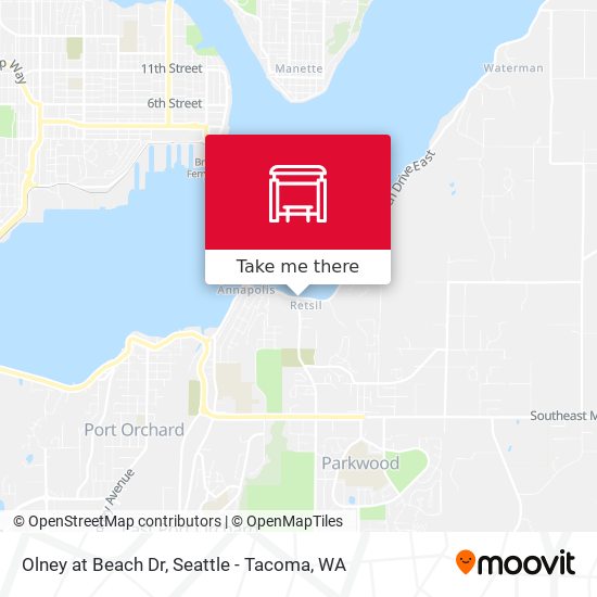 Olney at Beach Dr map