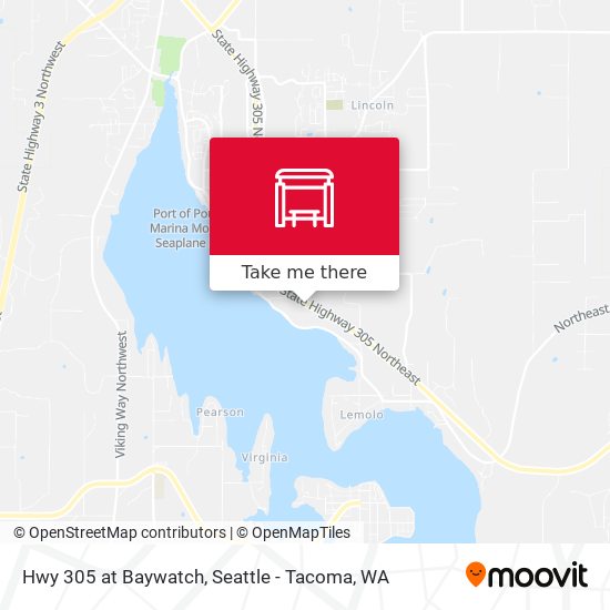 Hwy 305 at Baywatch map