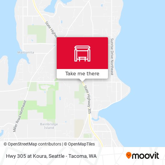 Hwy 305 at Koura map