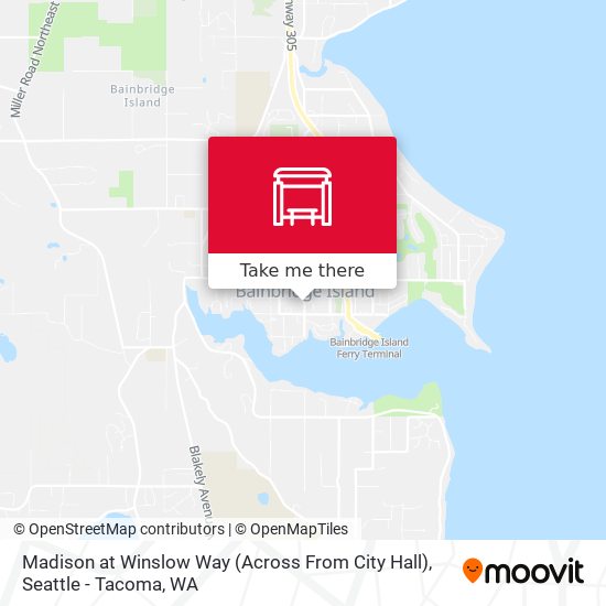 Madison at Winslow Way (Across From City Hall) map