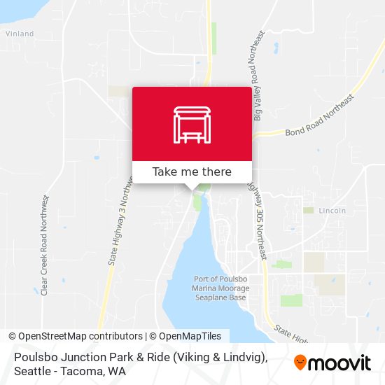 Poulsbo Junction Park & Ride (Viking & Lindvig) map