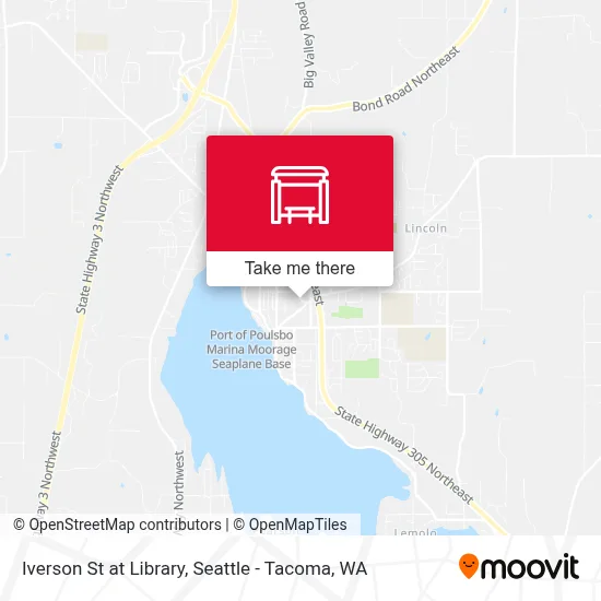 Iverson St at Library map