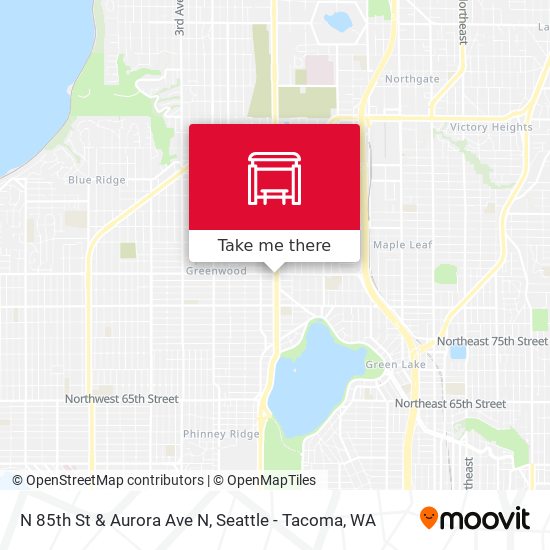 N 85th St & Aurora Ave N map