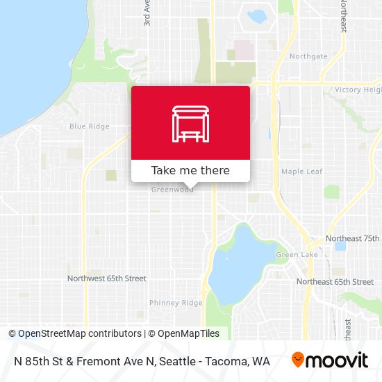 N 85th St & Fremont Ave N map
