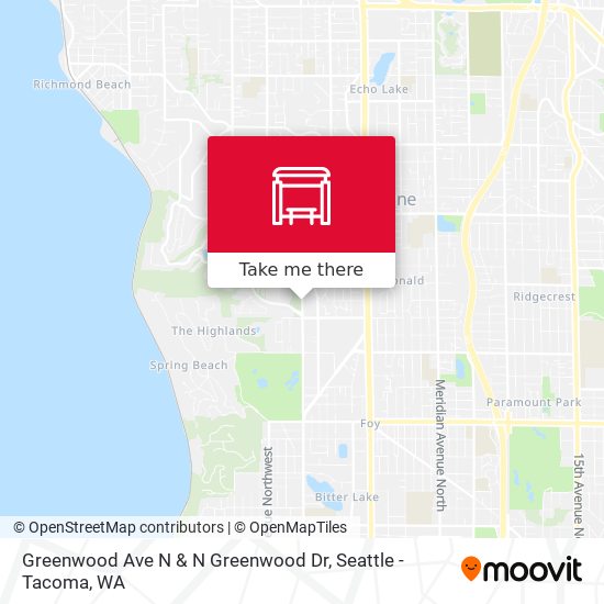 Greenwood Ave N & N Greenwood Dr map