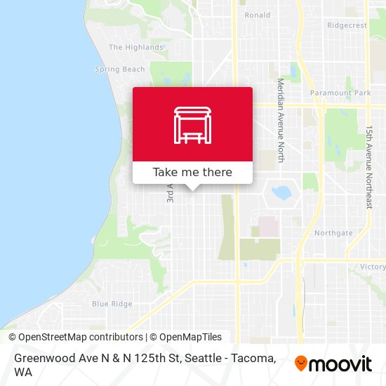 Greenwood Ave N & N 125th St map
