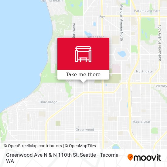 Greenwood Ave N & N 110th St map