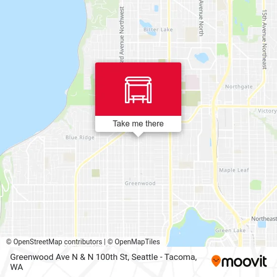 Greenwood Ave N & N 100th St map