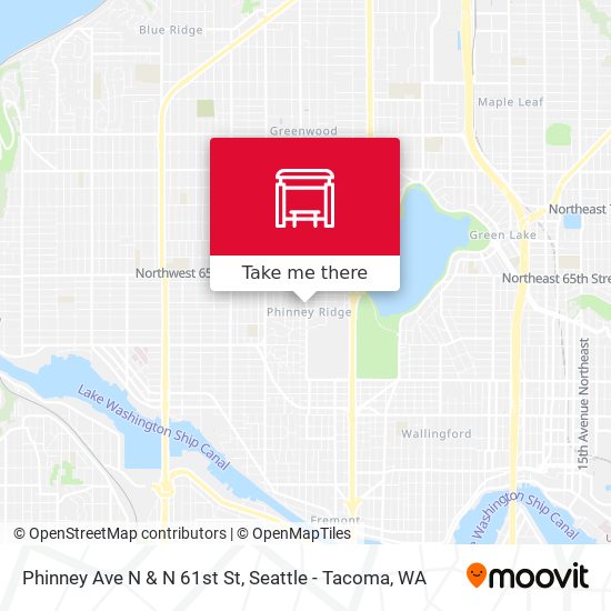 Phinney Ave N & N 61st St map