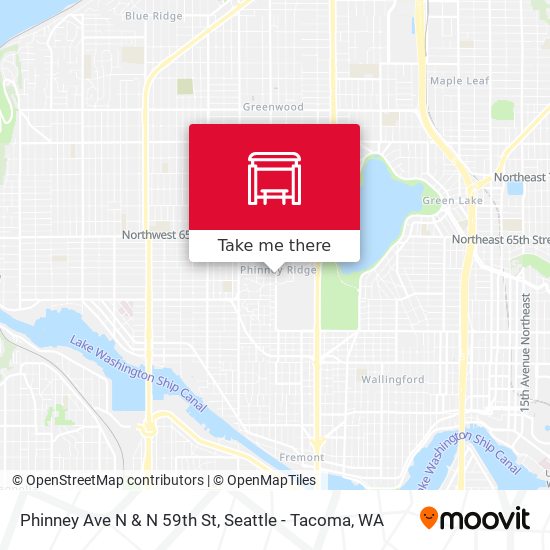 Phinney Ave N & N 59th St map