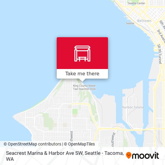 Seacrest Marina & Harbor Ave SW map