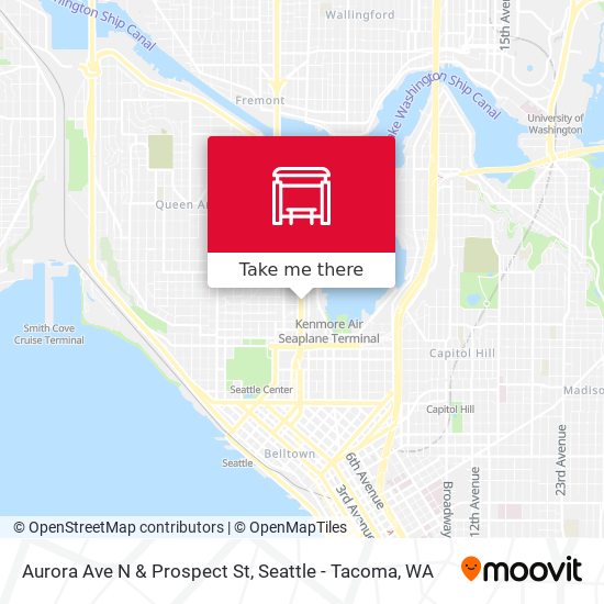 Aurora Ave N & Prospect St map