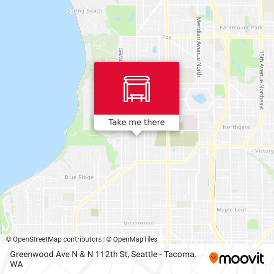 Greenwood Ave N & N 112th St map