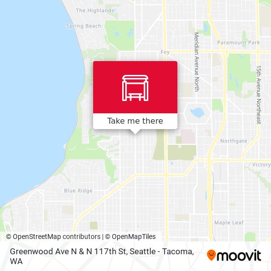 Greenwood Ave N & N 117th St map