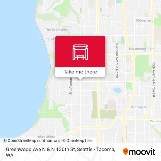 Greenwood Ave N & N 130th St map