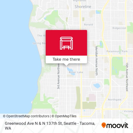 Greenwood Ave N & N 137th St map
