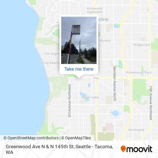 Greenwood Ave N & N 145th St map