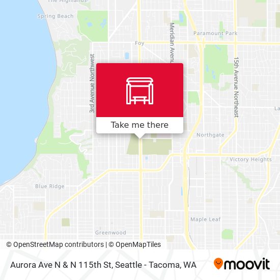 Aurora Ave N & N 115th St map