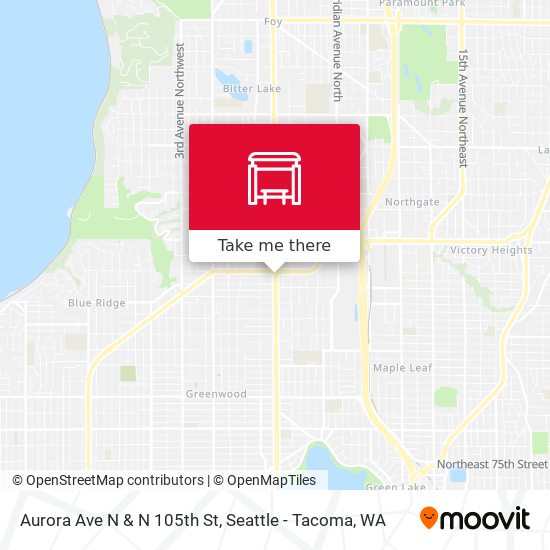 Aurora Ave N & N 105th St map