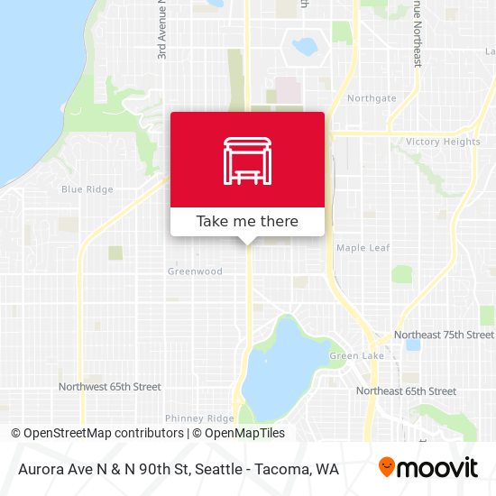 Aurora Ave N & N 90th St map