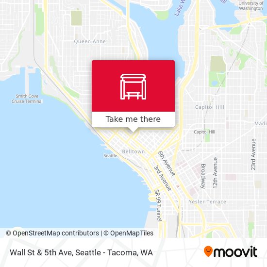 Wall St & 5th Ave map