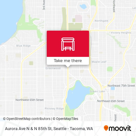 Aurora Ave N & N 85th St map