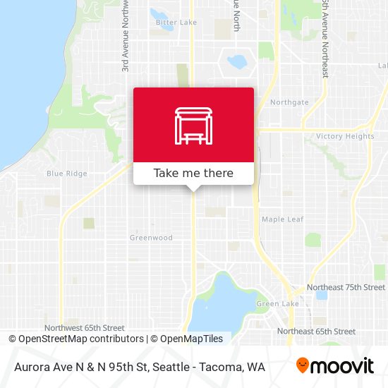 Aurora Ave N & N 95th St map