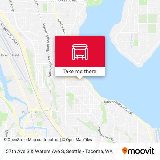 57th Ave S & Waters Ave S map
