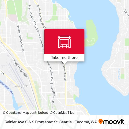 Rainier Ave S & S Frontenac St map