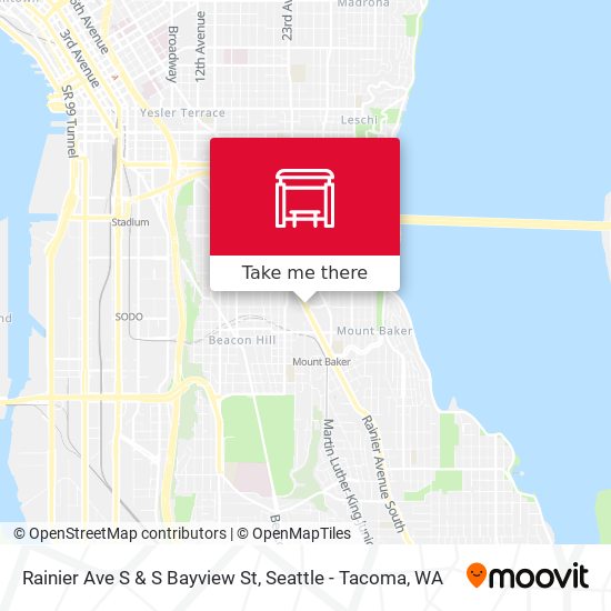 Mapa de Rainier Ave S & S Bayview St