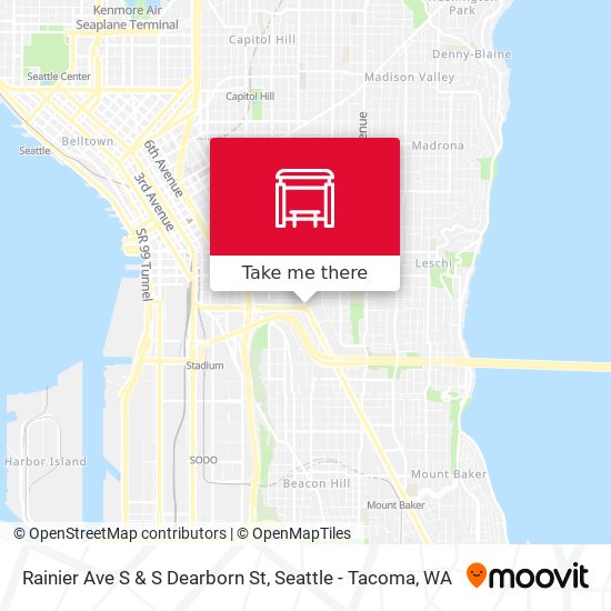 Mapa de Rainier Ave S & S Dearborn St