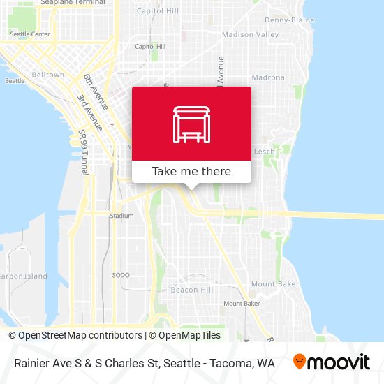 Mapa de Rainier Ave S & S Charles St