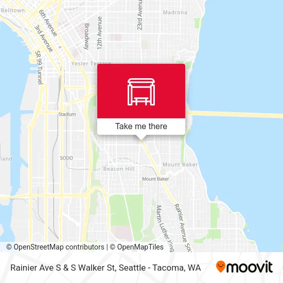 Rainier Ave S & S Walker St map